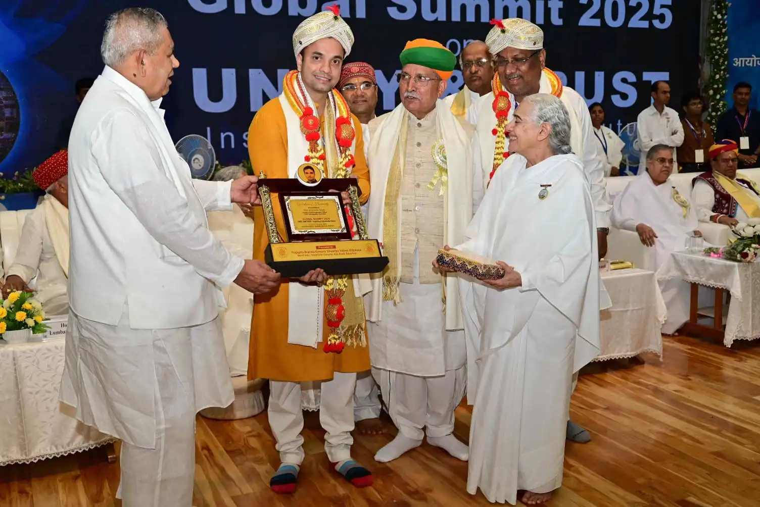 Global Gaurdians of Humanity Awards at hands of Shri Arjun Meghawal - India_s Law Minister and Sister Jayanti, Head of Rajayoga